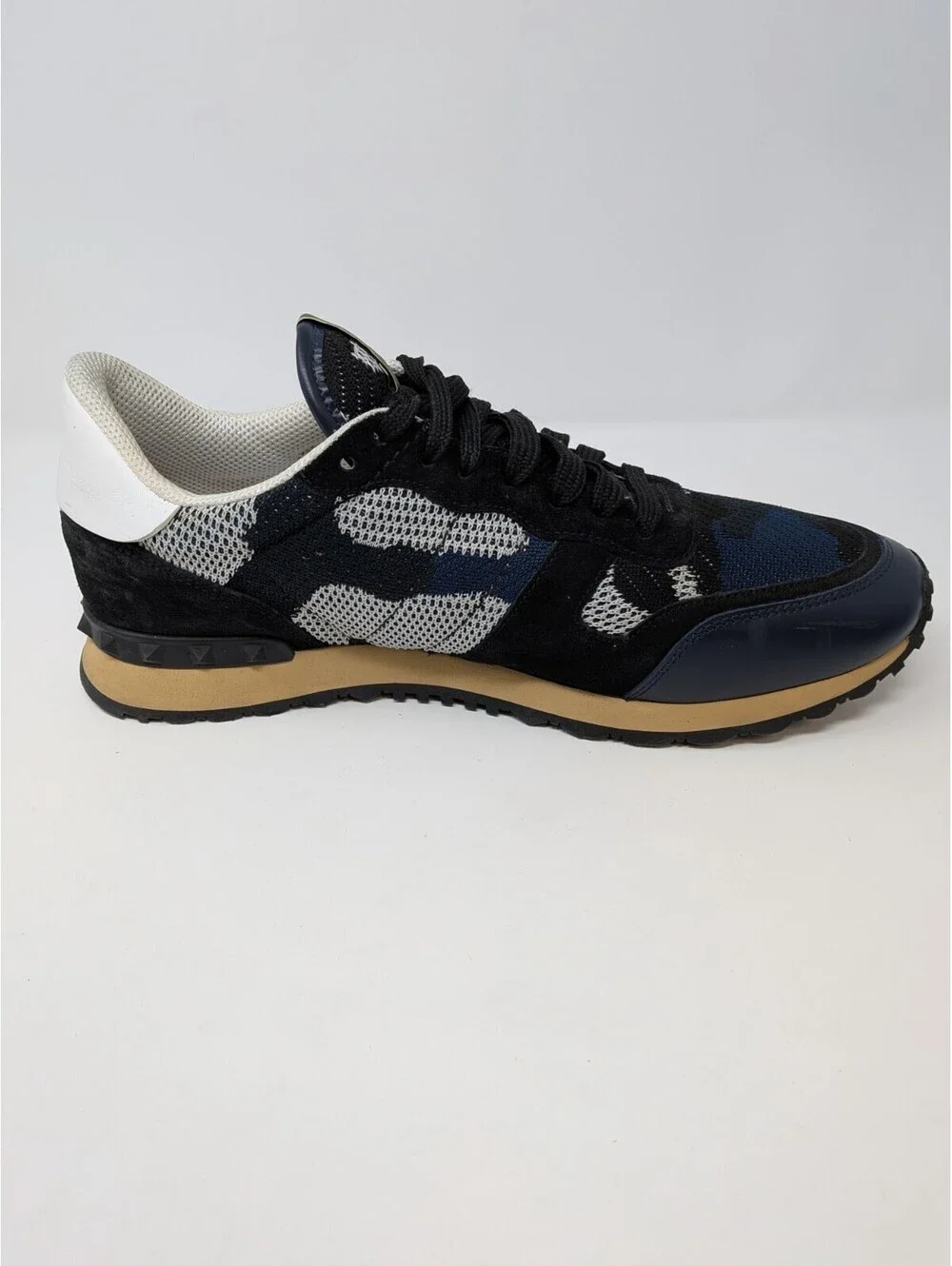 Valentino Garavani Rockrunner Camo Sneakers Navy Black TT723Y0 EU 43 US 10